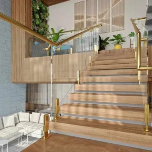 Golden Color StairCase Fittings